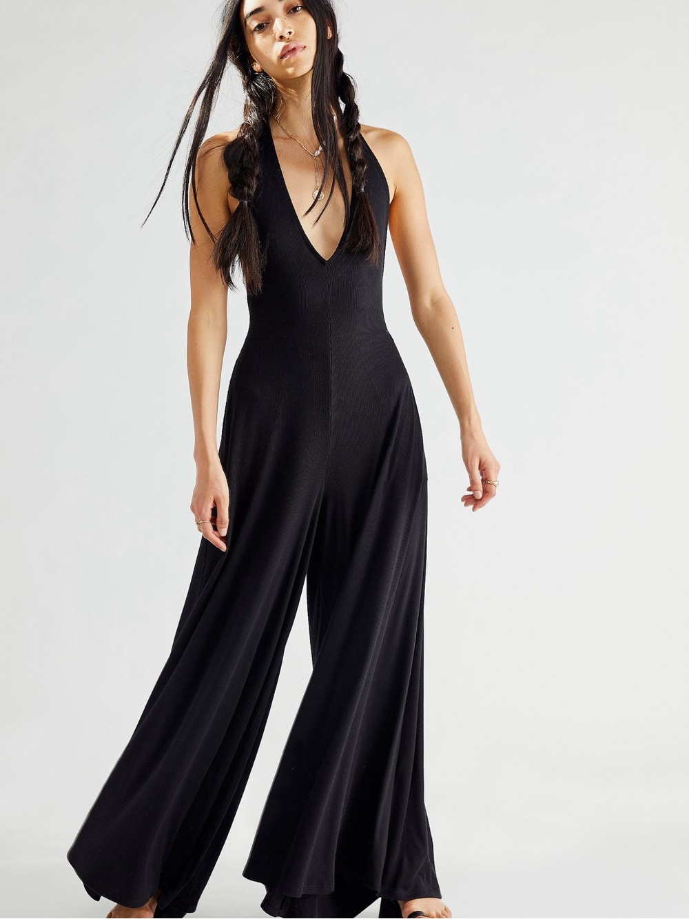 Free People Beach Leigh Wide-Leg  Jumpsuit